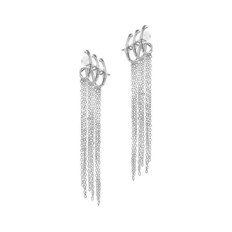 Tassel Silver Earrings