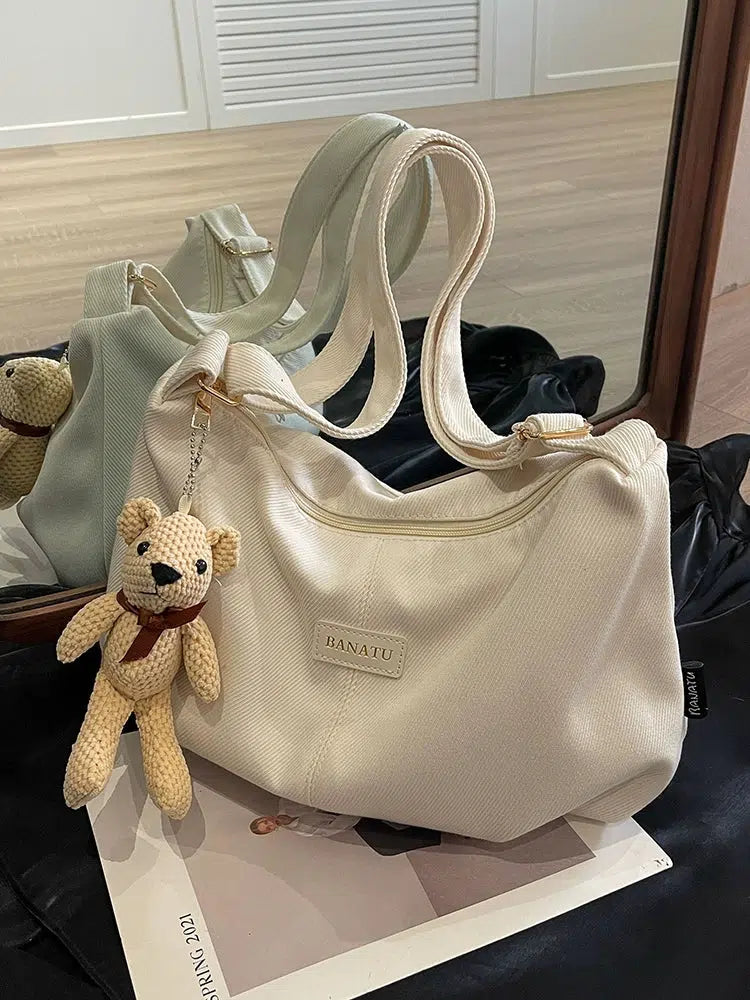 Teddy Bear Charm Shoulder Bag