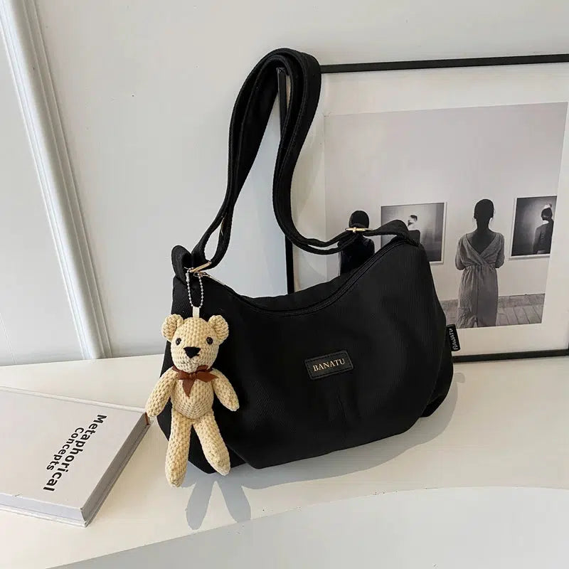 Teddy Bear Charm Shoulder Bag