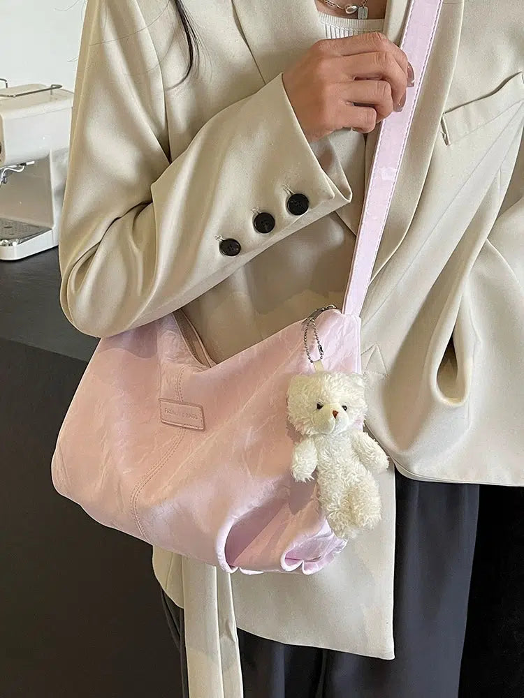 Teddy Bear Charm Soft Tote Bag