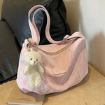 Teddy Bear Charm Soft Tote Bag