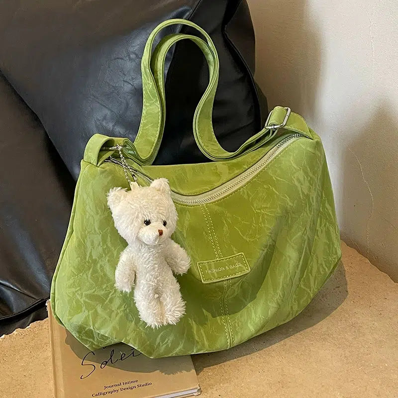 Teddy Bear Charm Soft Tote Bag