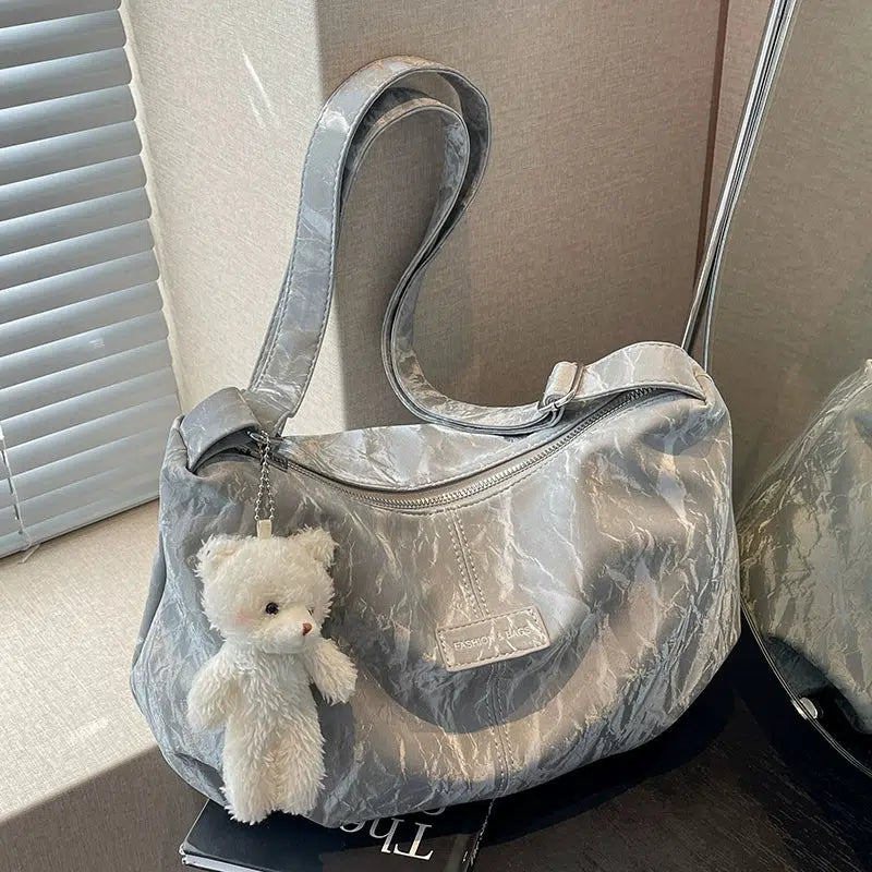 Teddy Bear Charm Soft Tote Bag