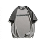 Text Print Color Block T-shirt