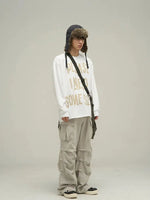 Text Print Crew Neck Sweatshirt