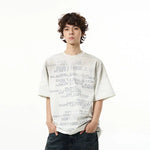 Text Print Crew Neck T-shirt