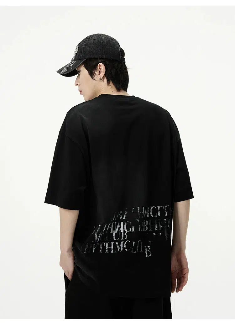 Text Print Crew Neck T-shirt