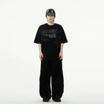 Text Print Crew Neck T-shirt