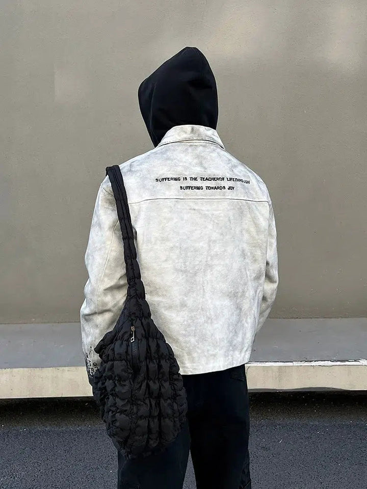 Text Print Graphic Jacket