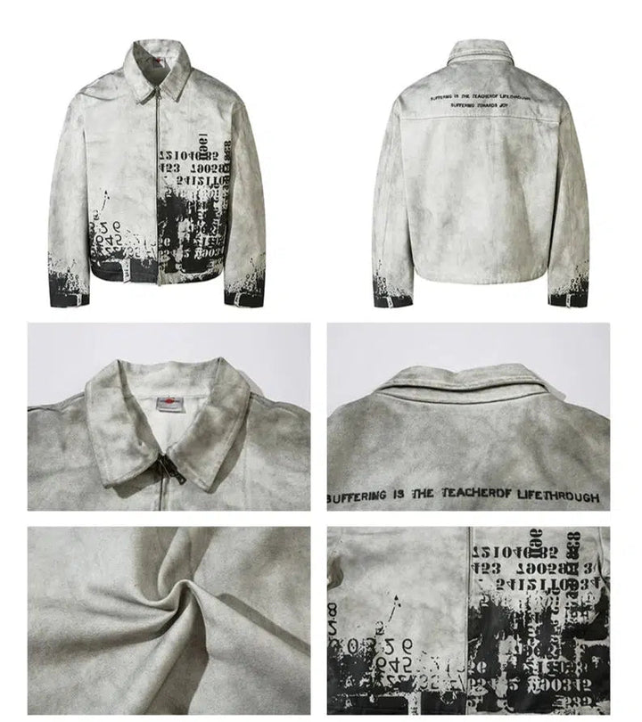 Text Print Graphic Jacket