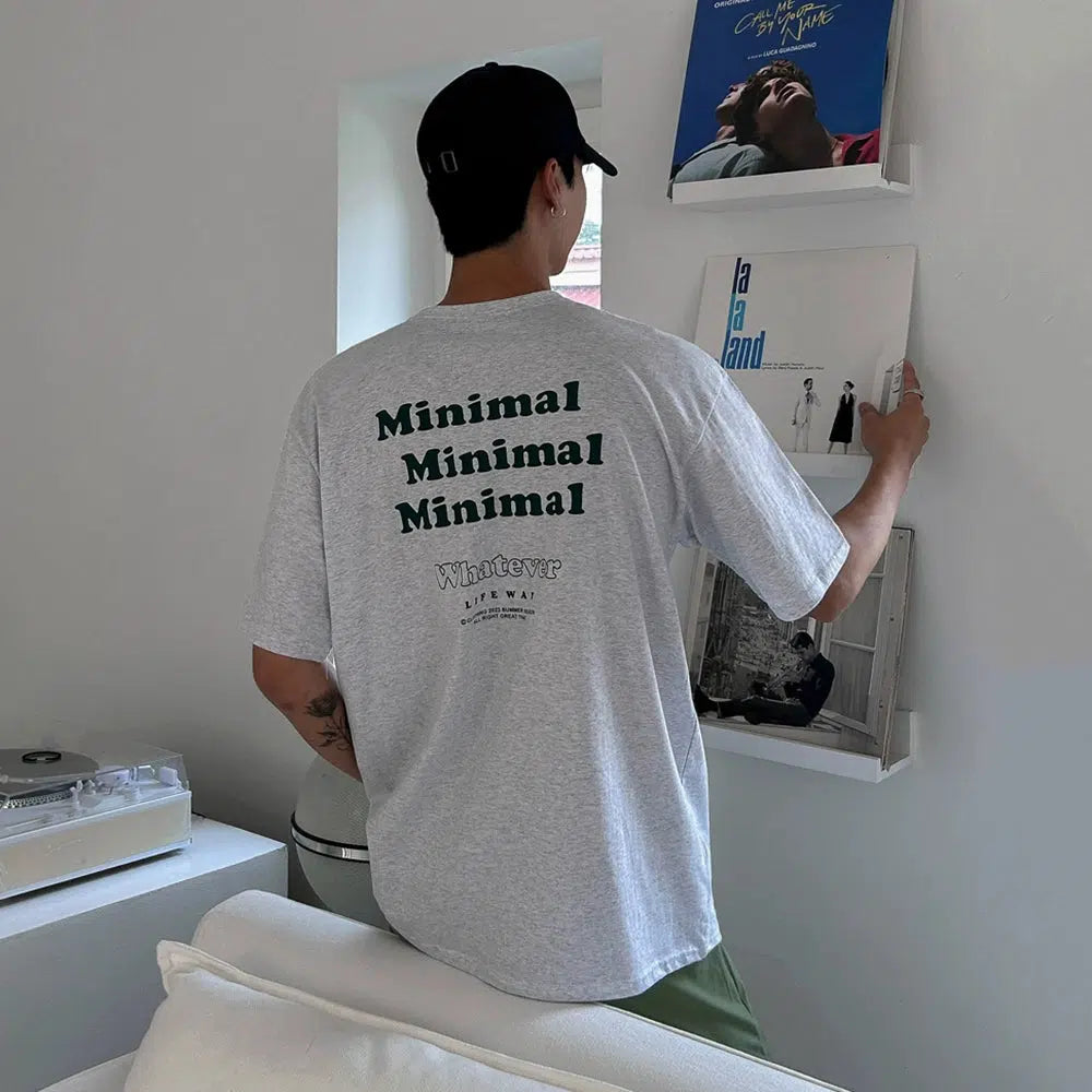 Text Printed Round Neck T-shirt