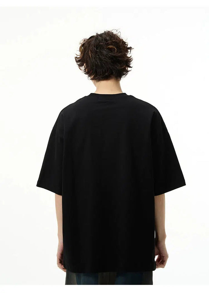 Text Printed Short Sleeve T-shirt