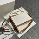 Textured Bucket Shaped Handbag