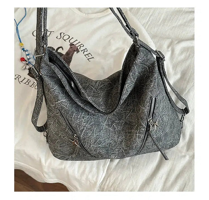 Textured Design Crossbody Bag