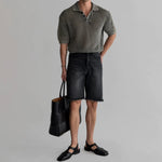 Textured Knit Polo Shirt