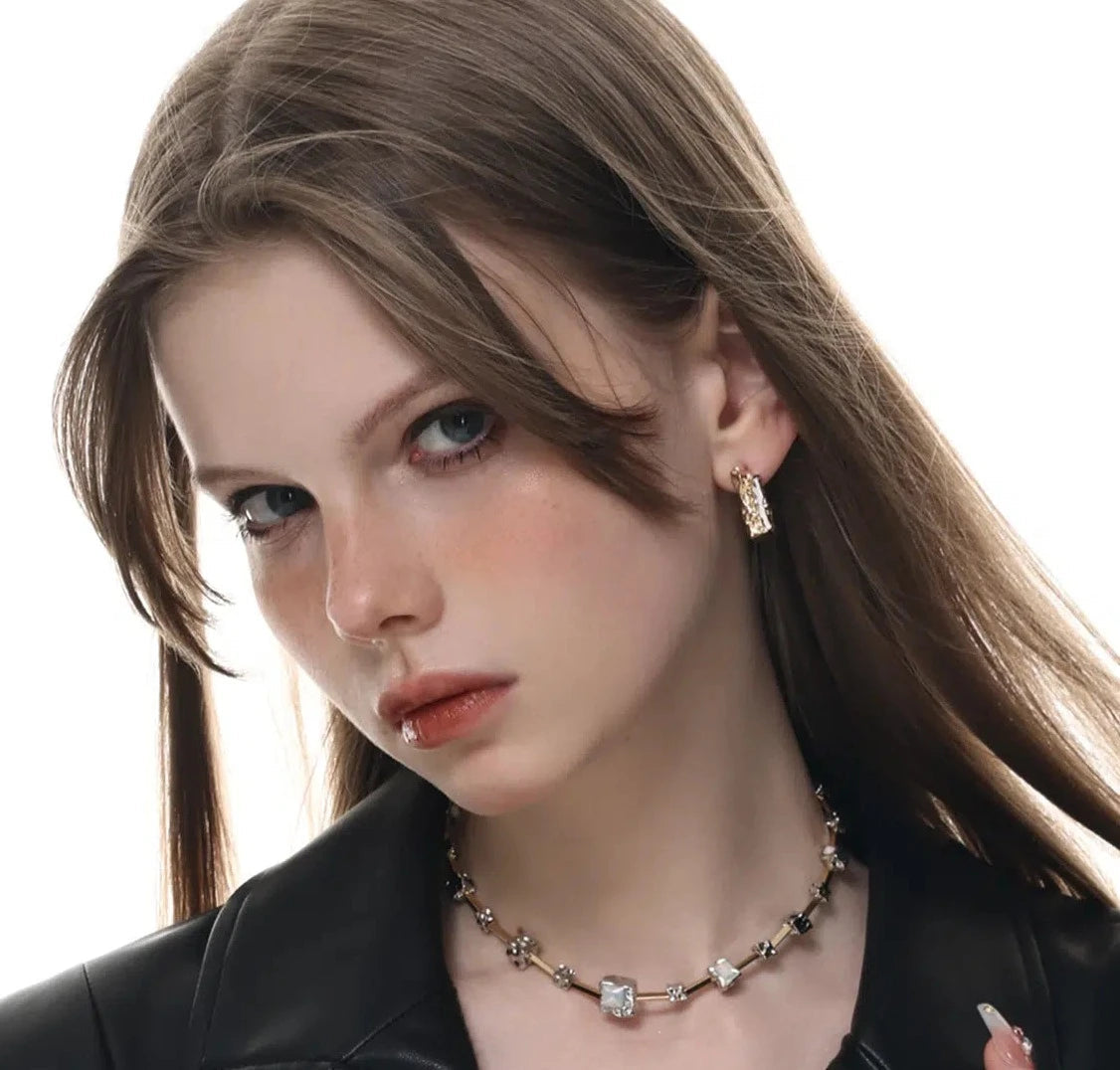 Textured Square Earrings