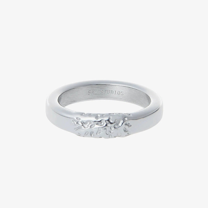Textured Titanium Steel Ring