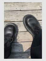 Thick Bottom Heightened Leather Shoes