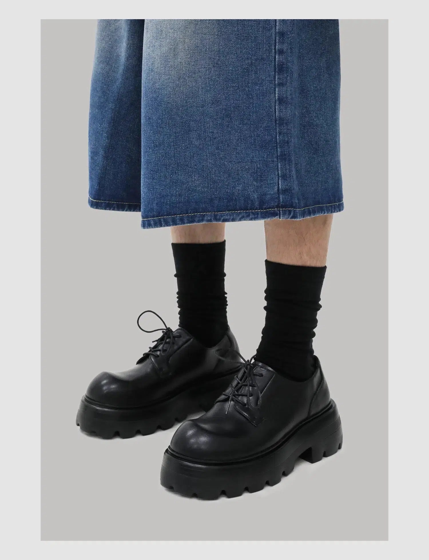 Thick Bottom Heightened Leather Shoes