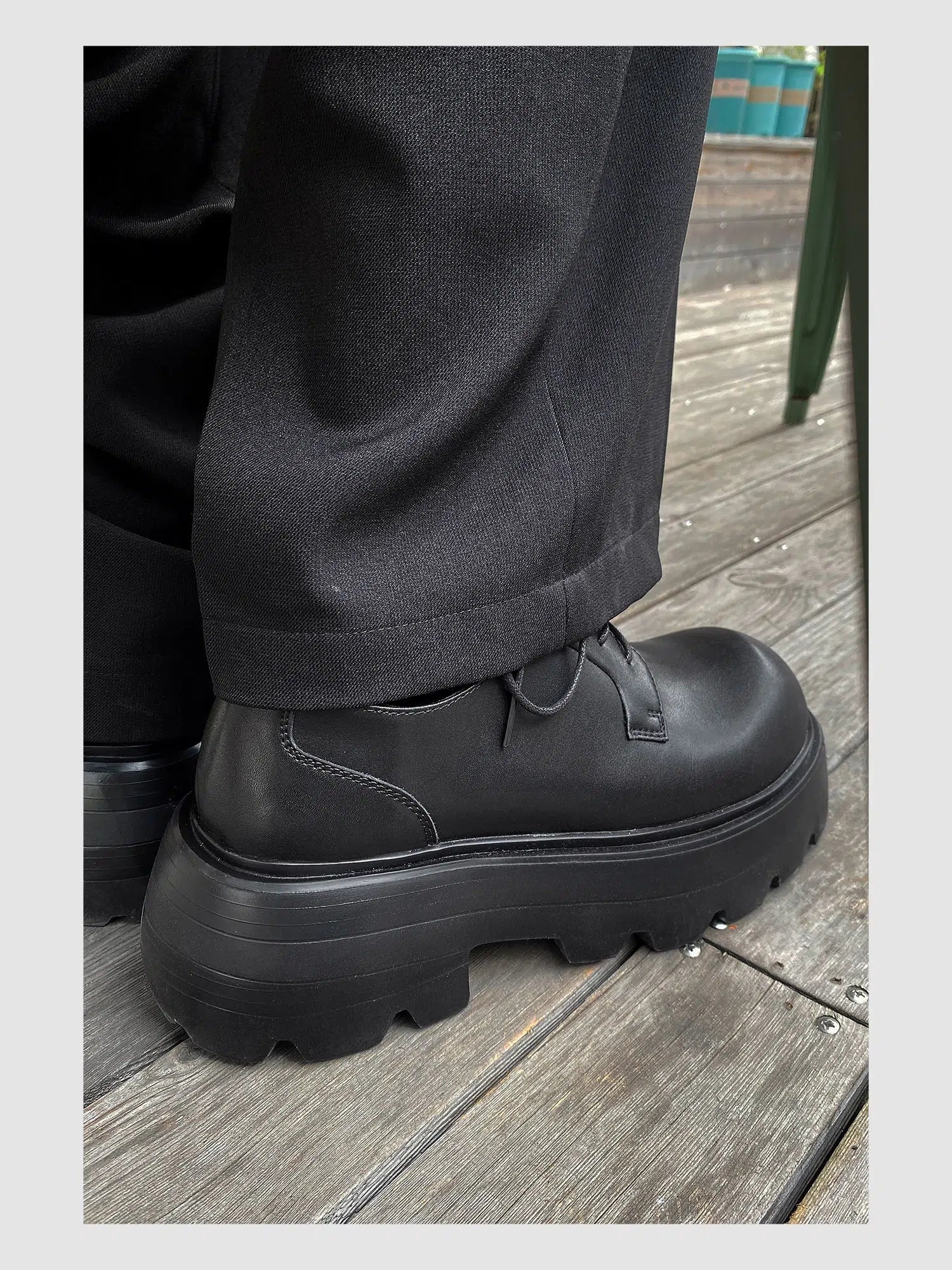 Thick Bottom Heightened Leather Shoes