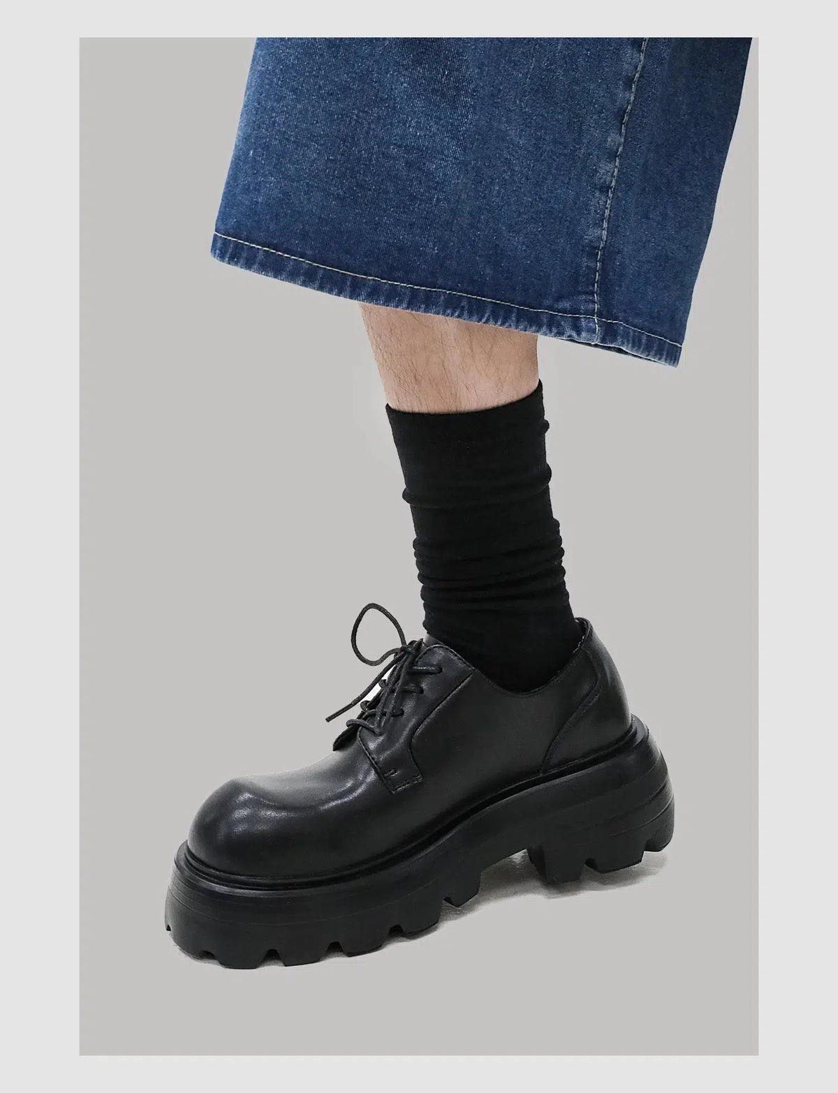 Thick Bottom Heightened Leather Shoes