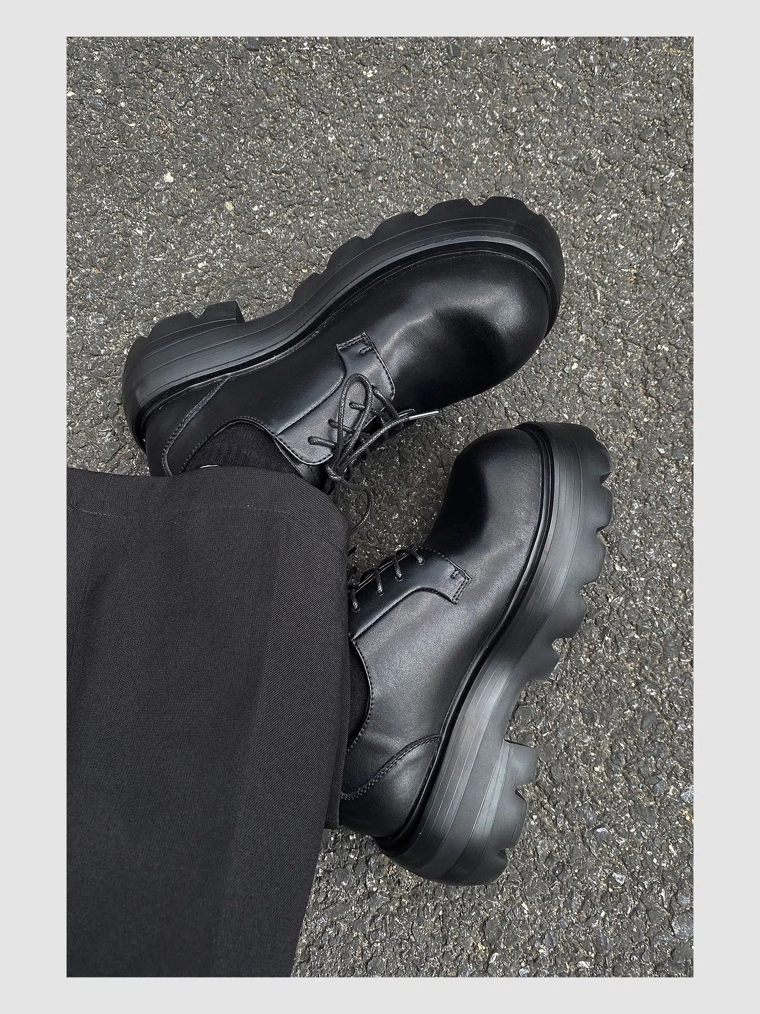 Thick Bottom Heightened Leather Shoes