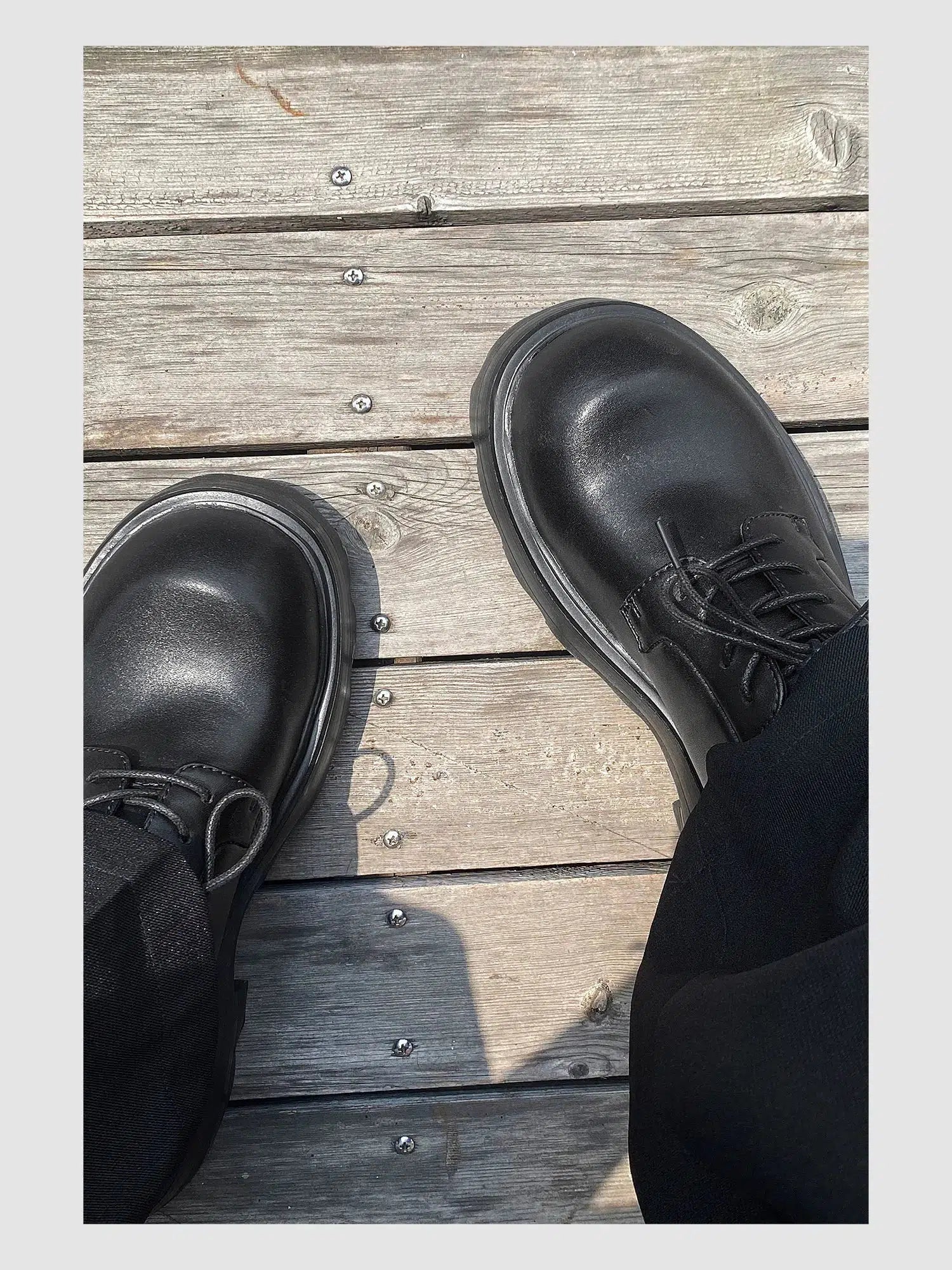 Thick Bottom Heightened Leather Shoes