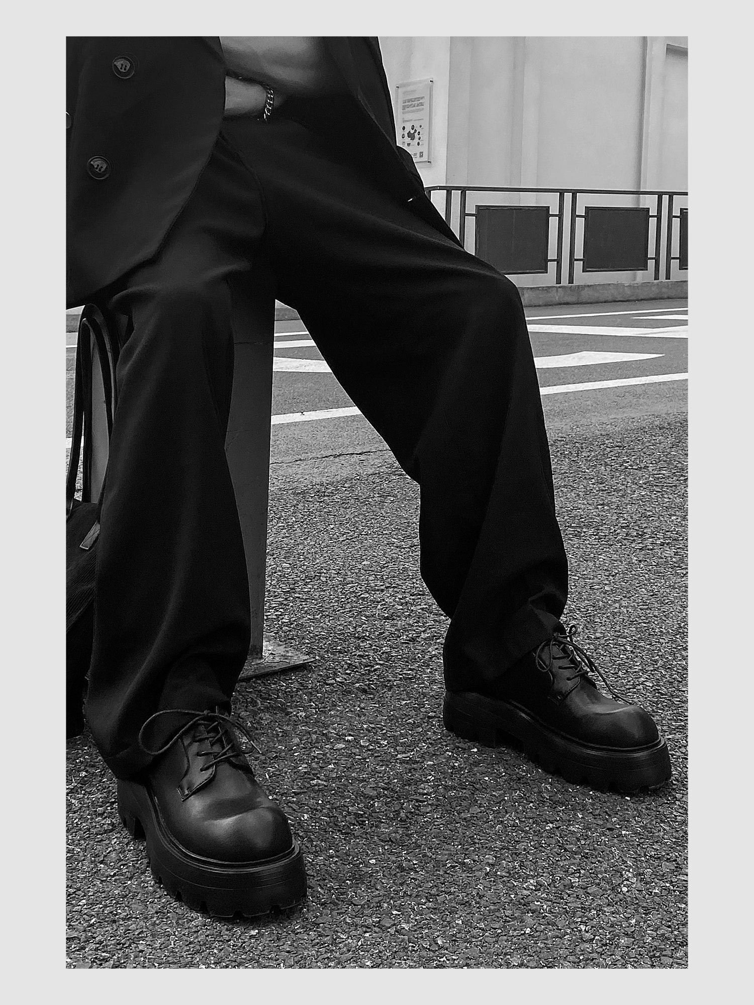 Thick Bottom Heightened Leather Shoes