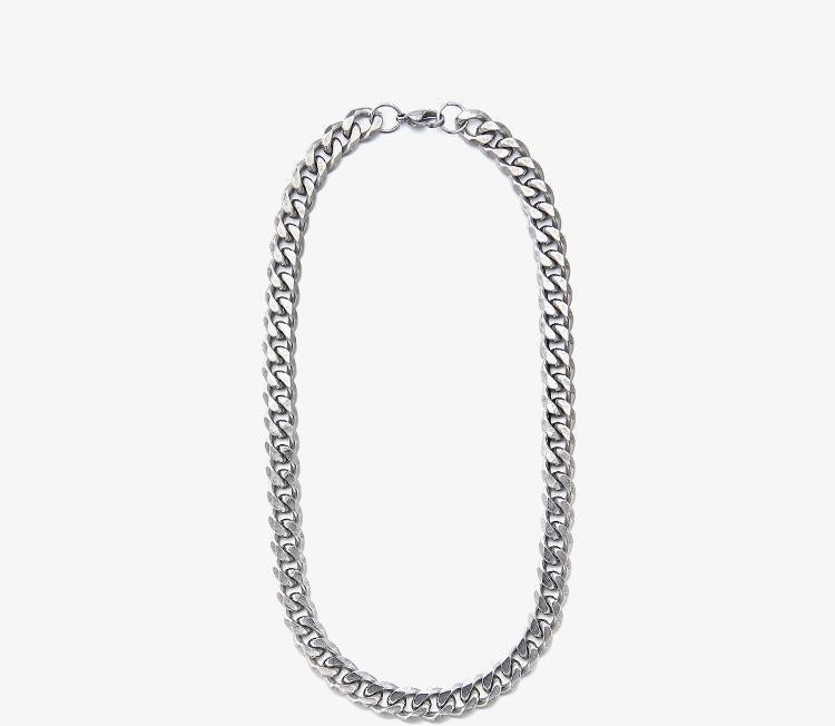 Thick Cuban Chain Necklace & Bracelet