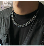 Thick Cuban Chain Necklace & Bracelet