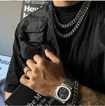 Thick Cuban Chain Necklace & Bracelet