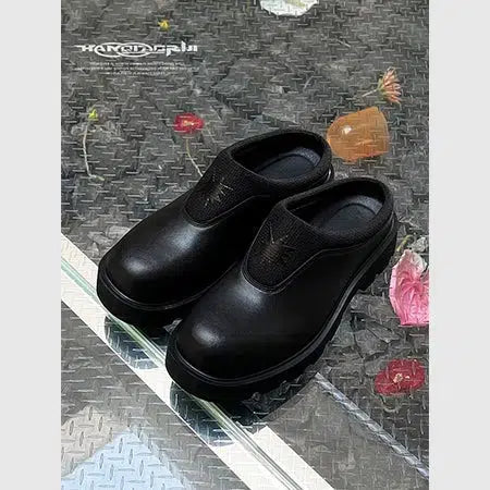 Thick-soled Slip-On Crocs with Star Design