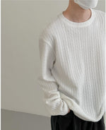 Thickened Round Neck Striped Bottoming Shirt