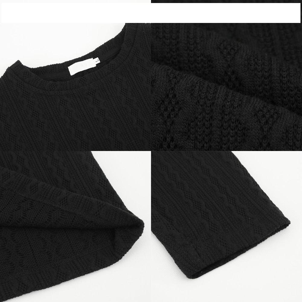 Thickened Round Neck Striped Bottoming Shirt