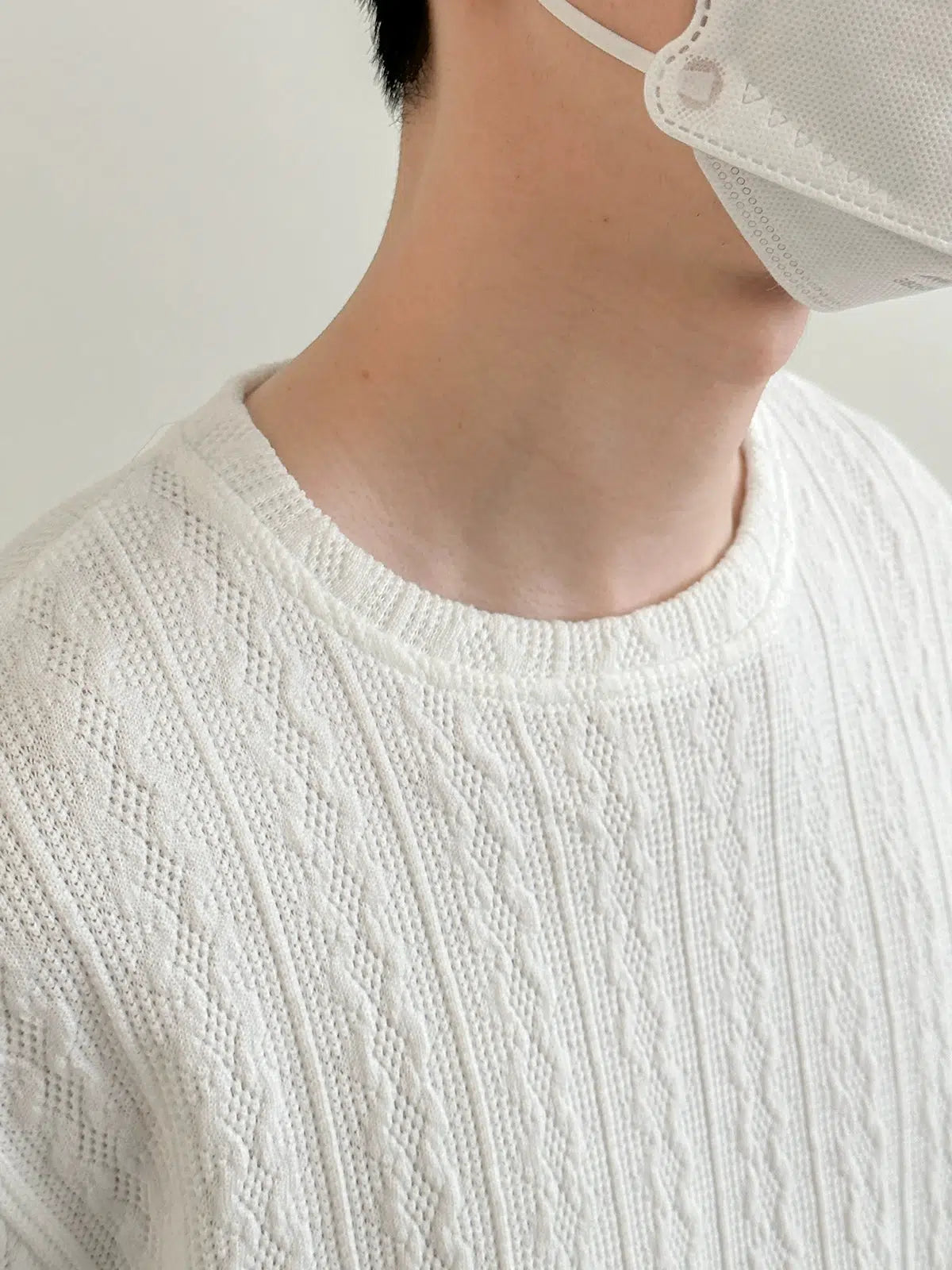 Thickened Round Neck Striped Bottoming Shirt