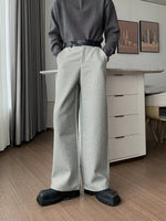 Thickened Straight-leg Pleated Pants