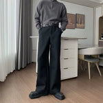 Thickened Straight-leg Pleated Pants
