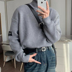 Thickened Turtleneck Half-Zip Lapel Sweater