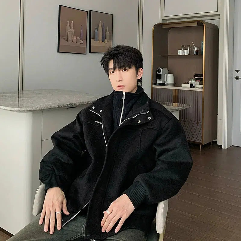 Thickened Two-piece Turtleneck Cotton Jacket