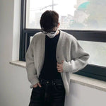 Thickened V-neck Knitted Cardigan Sweater