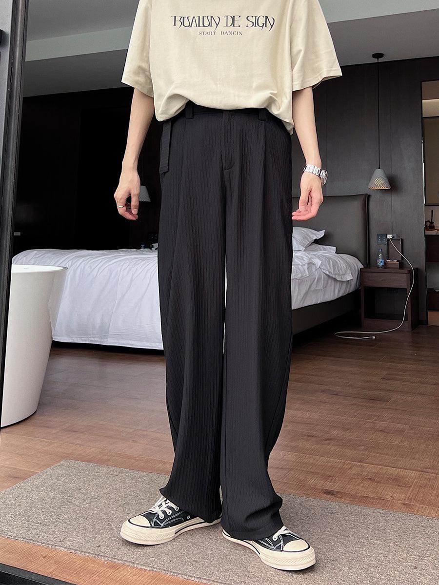 Thin Drape Pleated Suit Pants