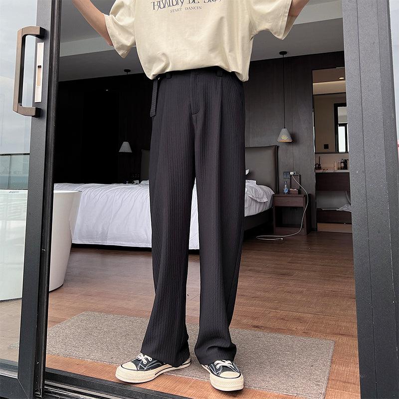 Thin Drape Pleated Suit Pants