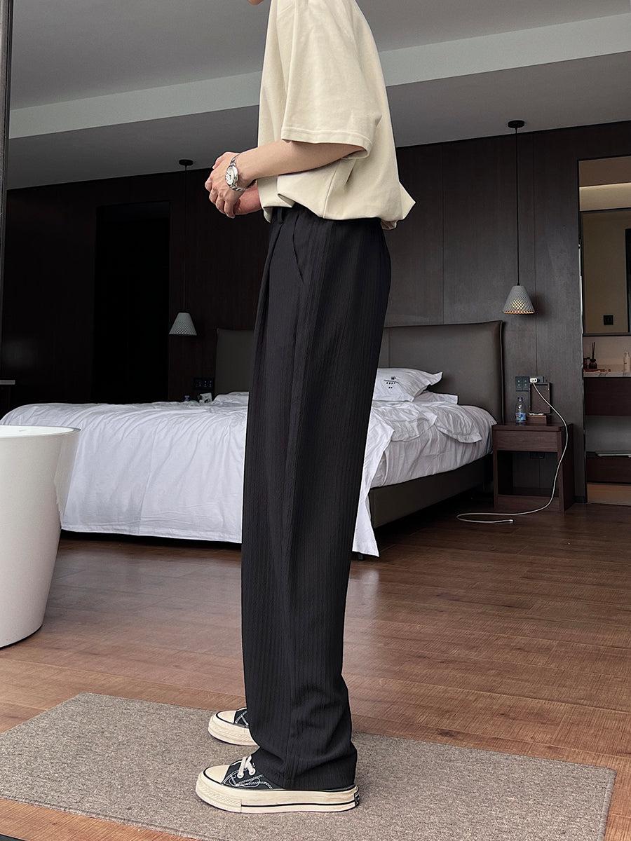 Thin Drape Pleated Suit Pants
