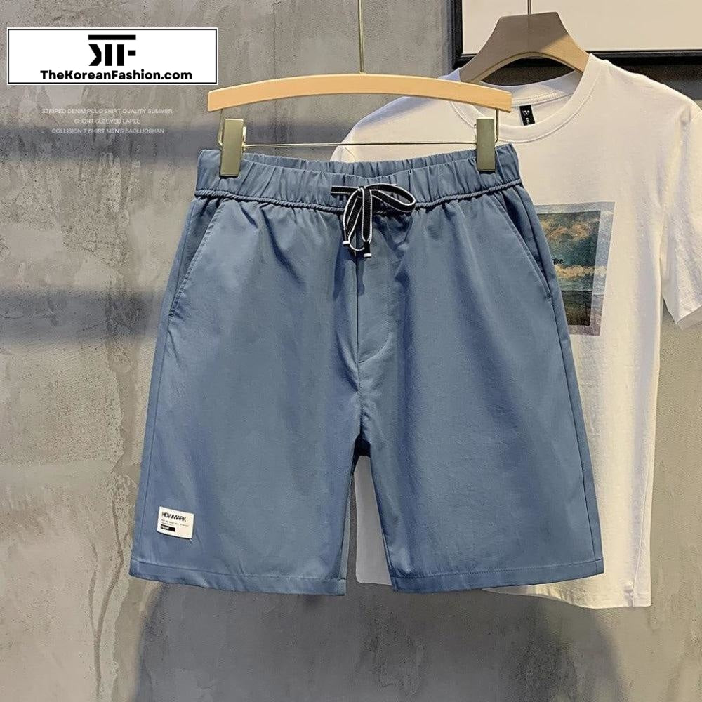 Thin Drawstring Overalls Shorts