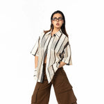 Thin Hollow Striped Shirt