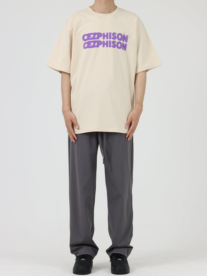 Thin Ice Silk Straight Drawstring Pants