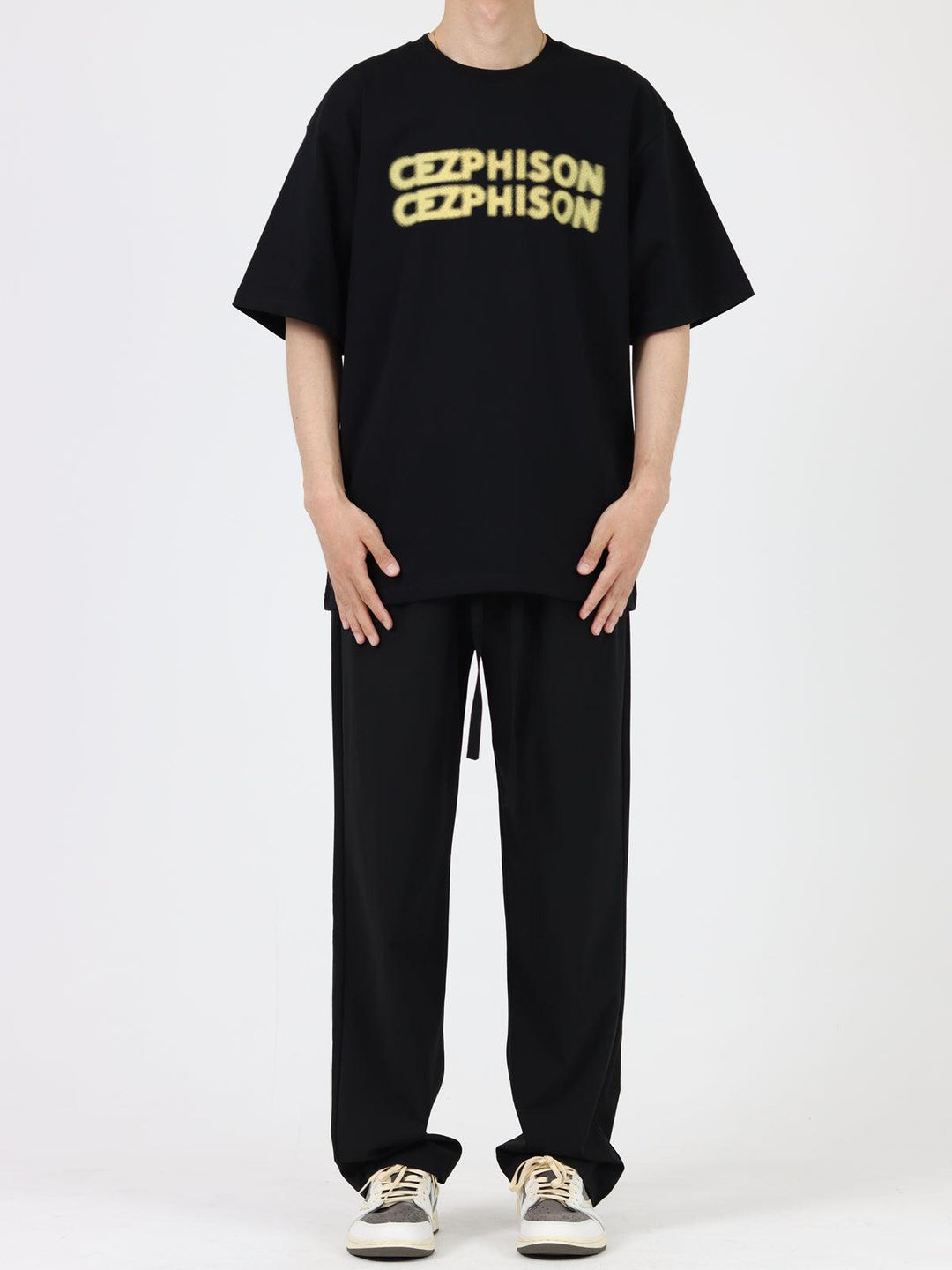 Thin Ice Silk Straight Drawstring Pants
