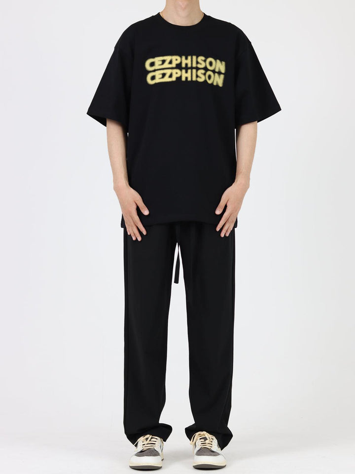 Thin Ice Silk Straight Drawstring Pants