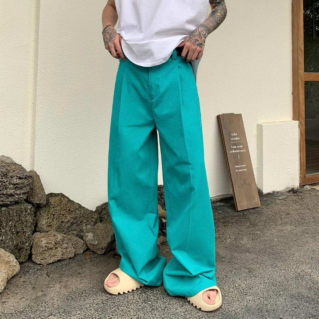 Thin Wide Leg Straight Pants