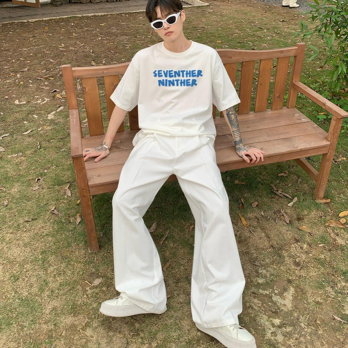 Thin Wide Leg Straight Pants